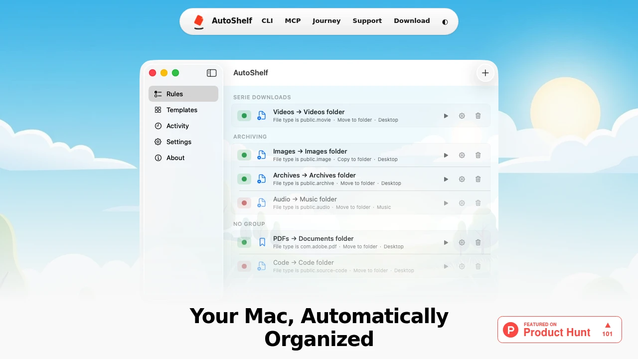Screenshot of AutoShelf website