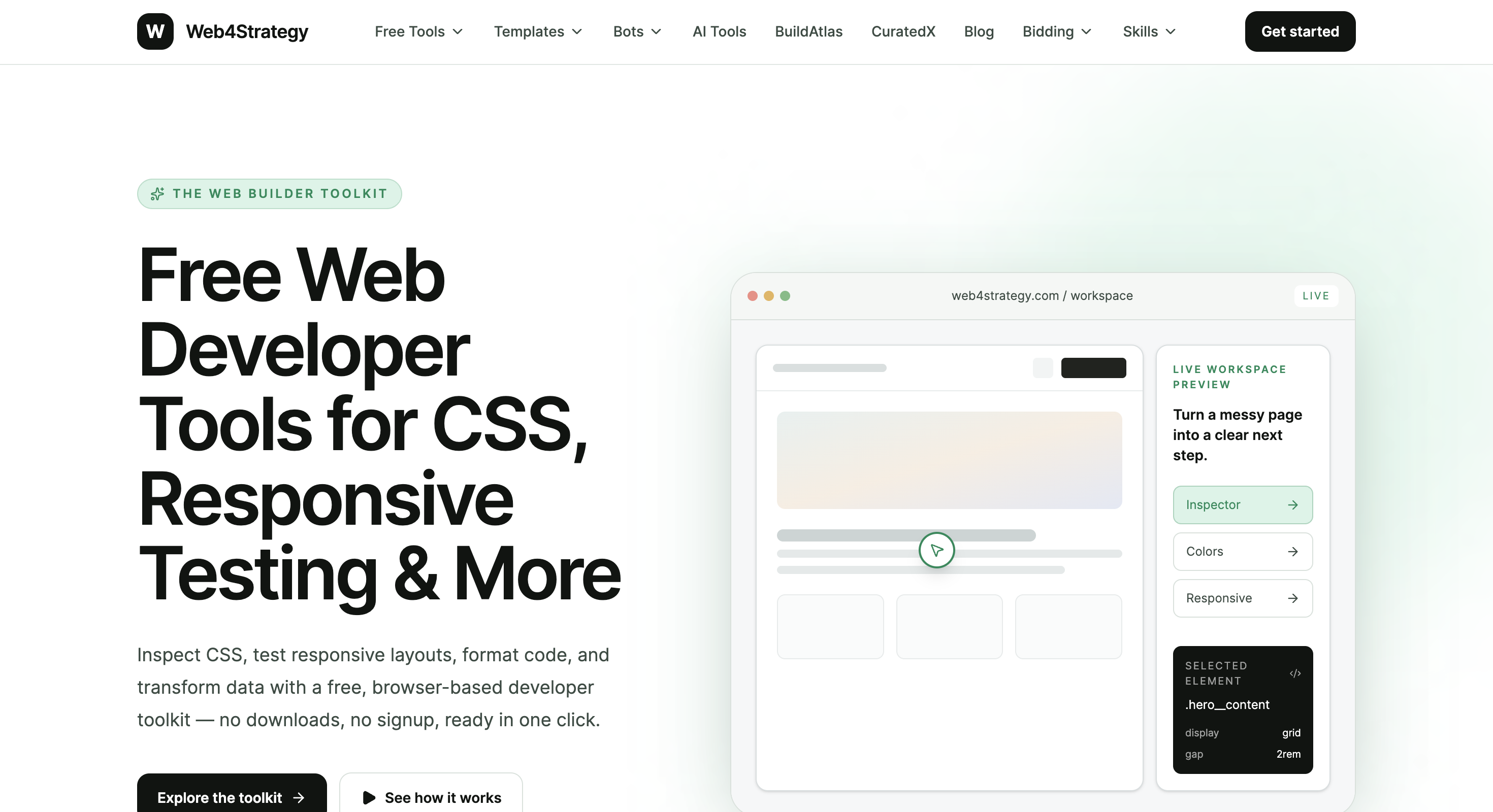 Screenshot of Web4Strategy website