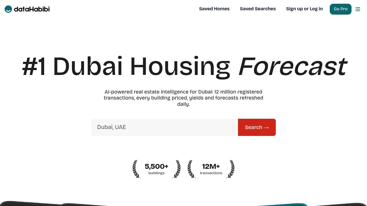 Screenshot of dataHabibi website
