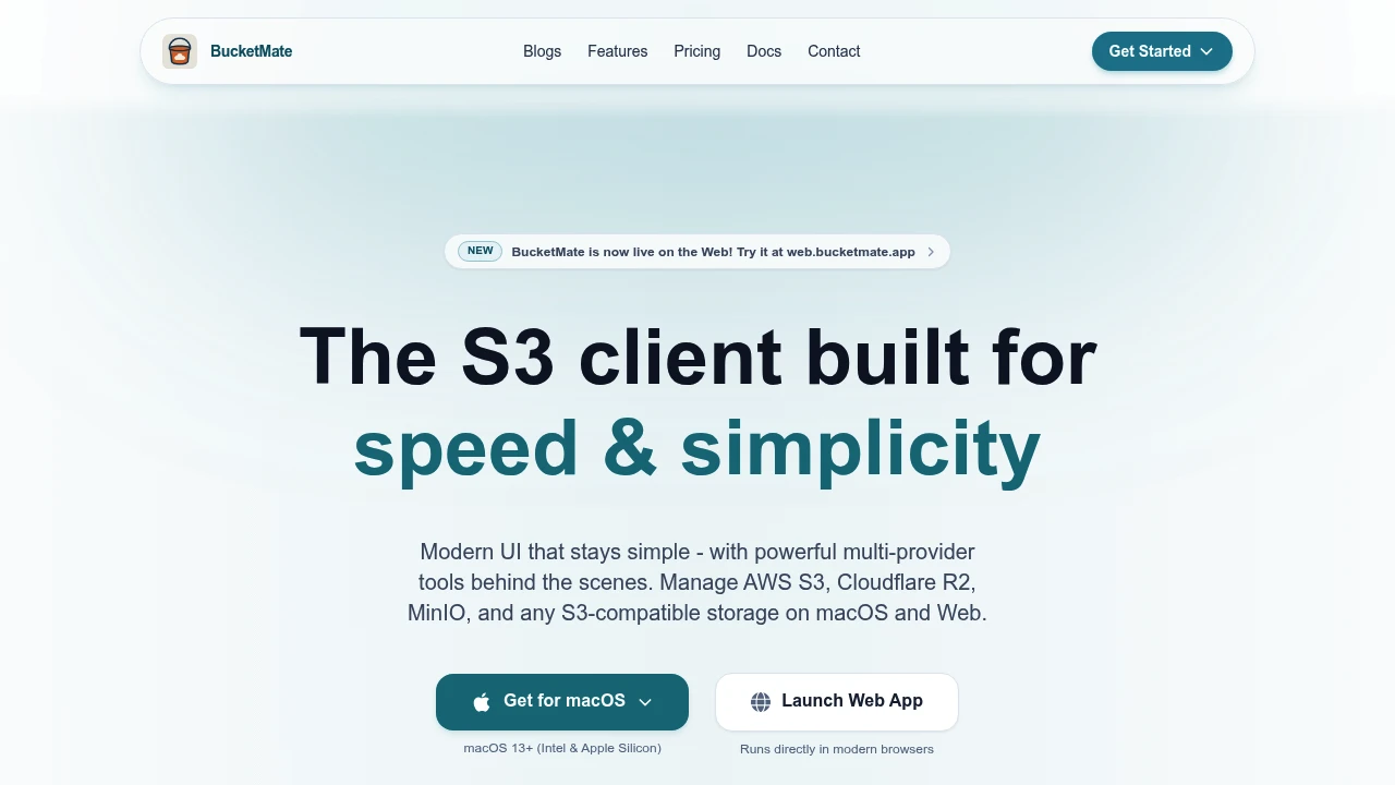 Screenshot of BucketMate website