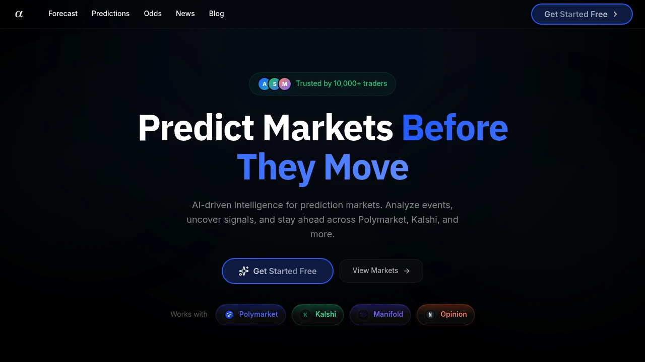 Screenshot of Alphascope website