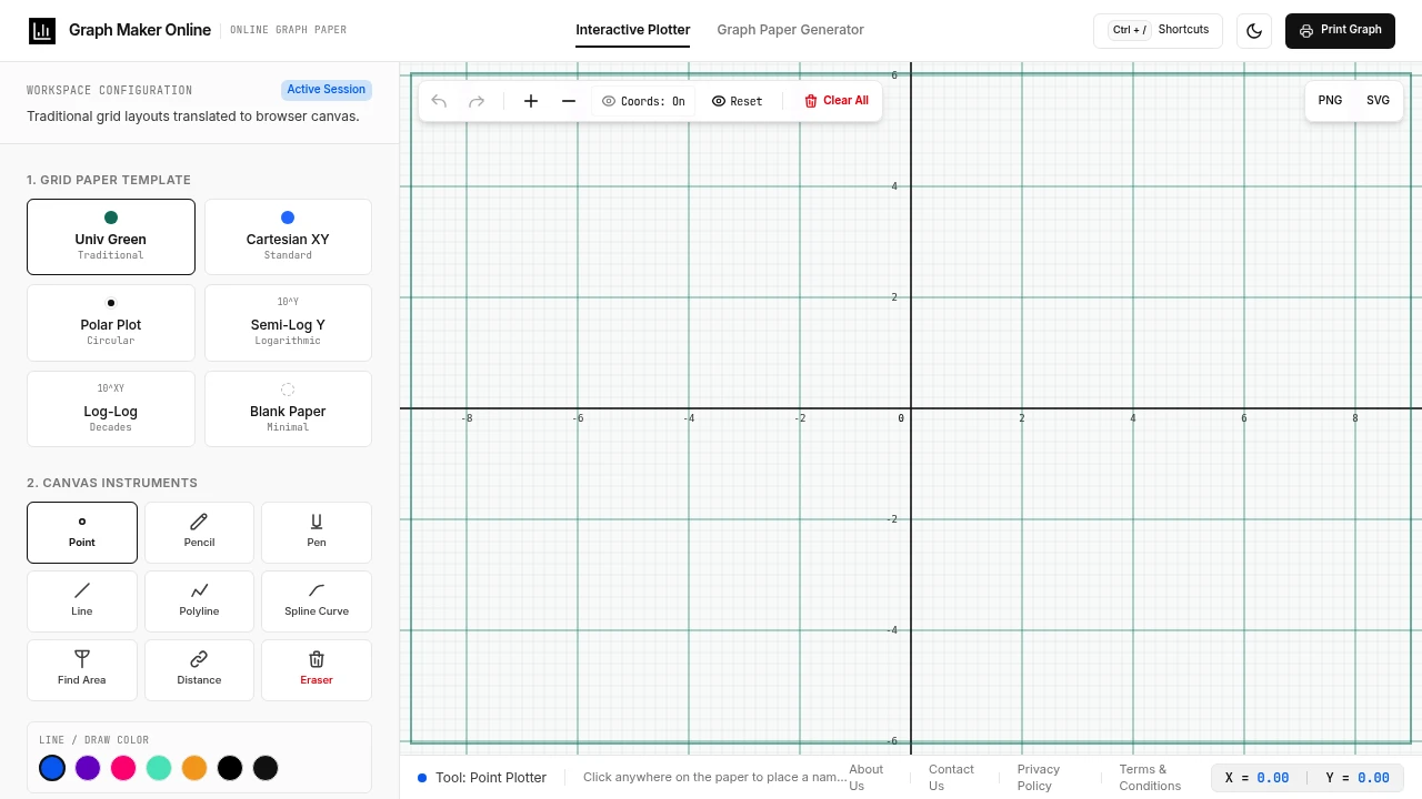 Screenshot of Graph Maker Online website