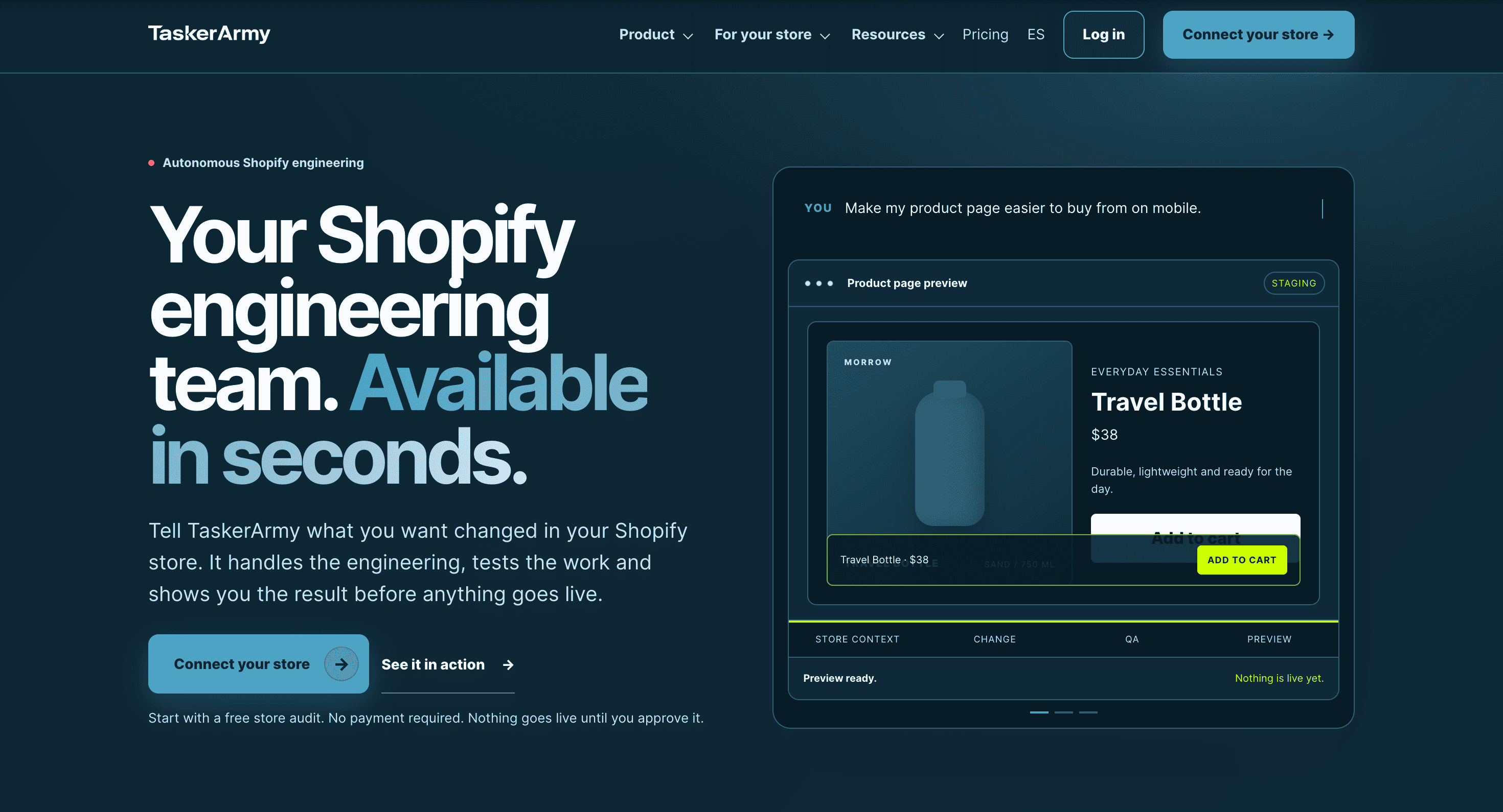 Screenshot of TaskerArmy website