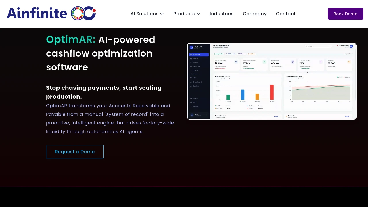Screenshot of OptimAR website