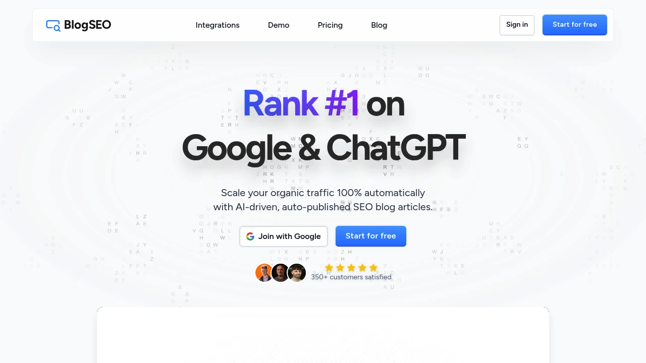 Screenshot of BlogSEO website