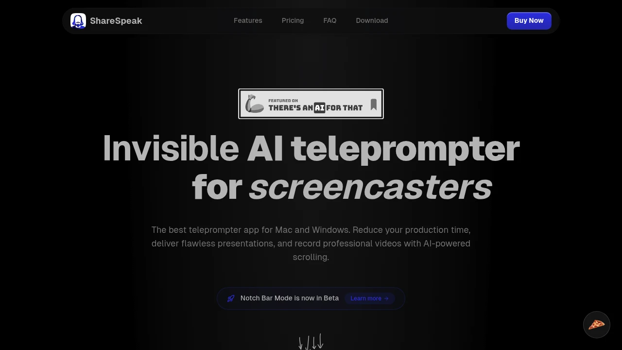 Screenshot of ShareSpeak website