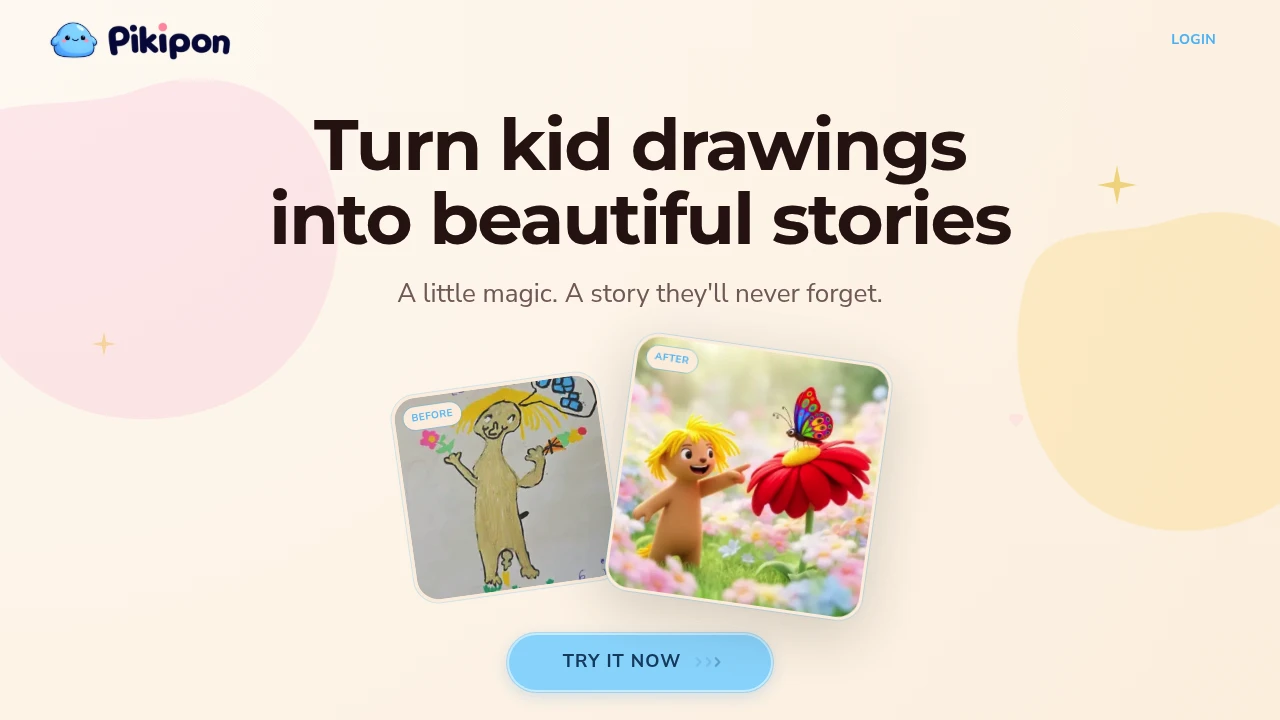Screenshot of Pikipon website
