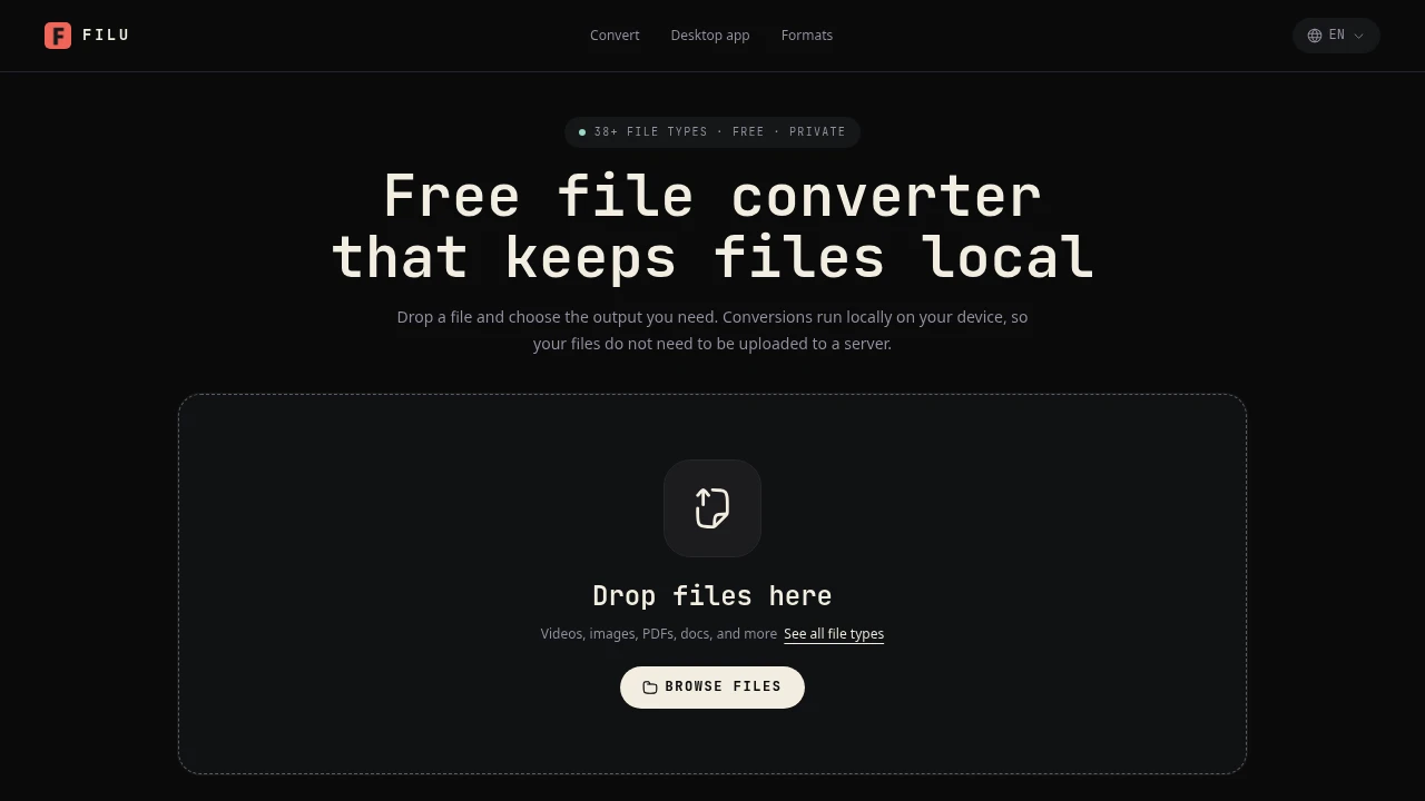 Screenshot of Filu website