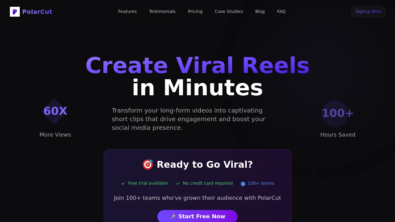 Screenshot of Polarcut website