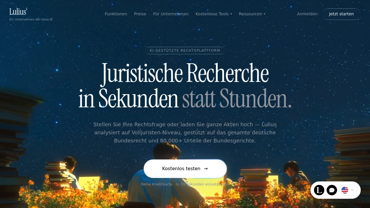 Screenshot of Lulius website
