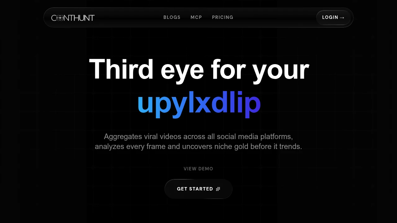 Screenshot of Conthunt website