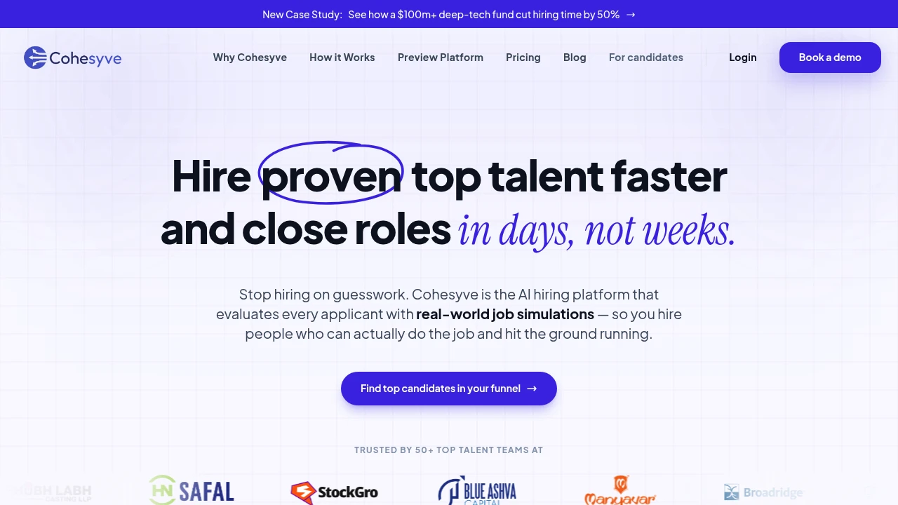 Screenshot of Cohesyve website