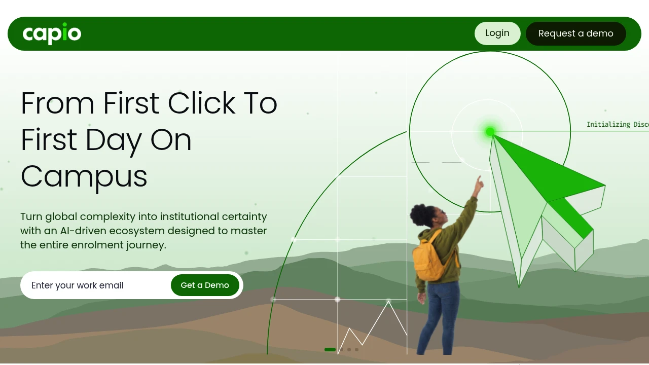 Screenshot of Capio website