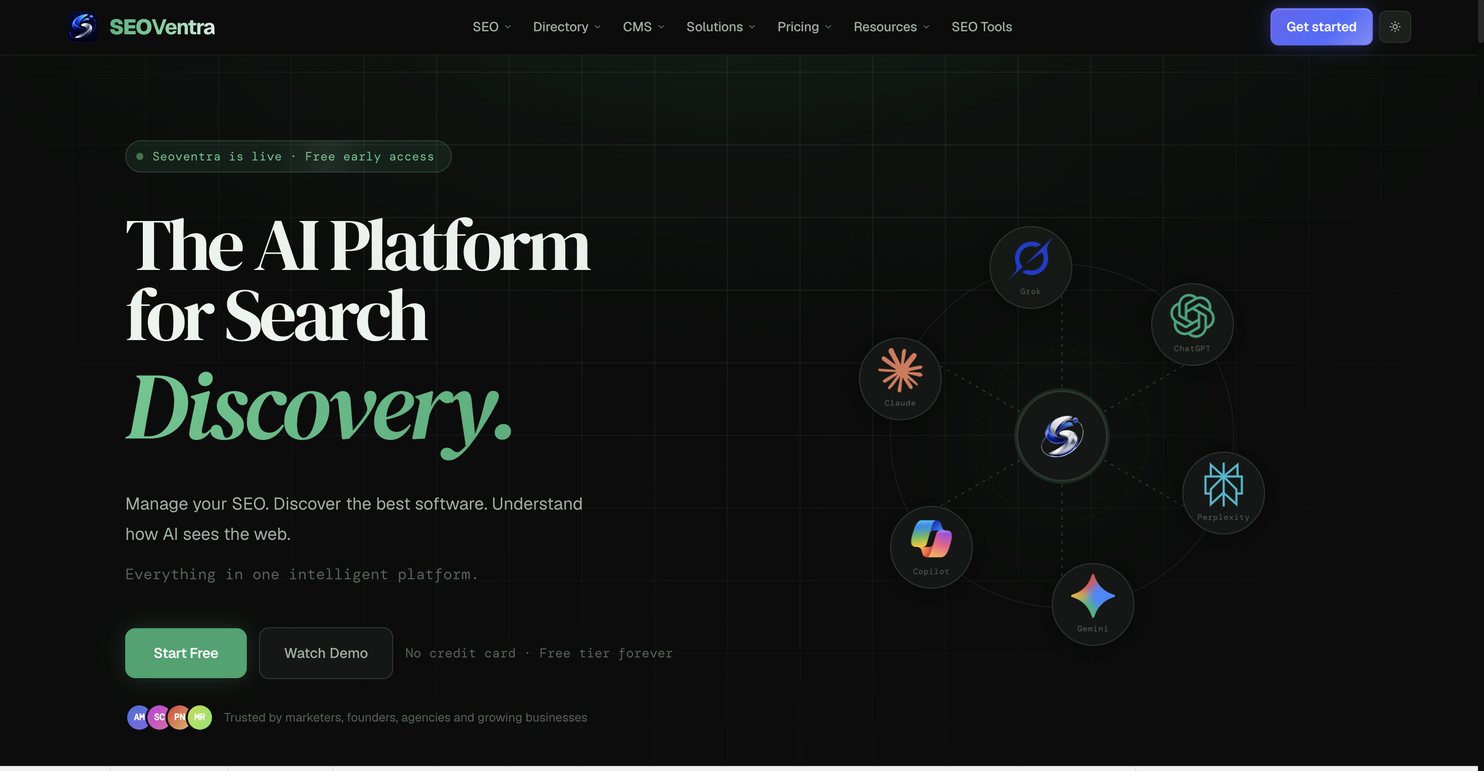 Screenshot of SEOVentra website