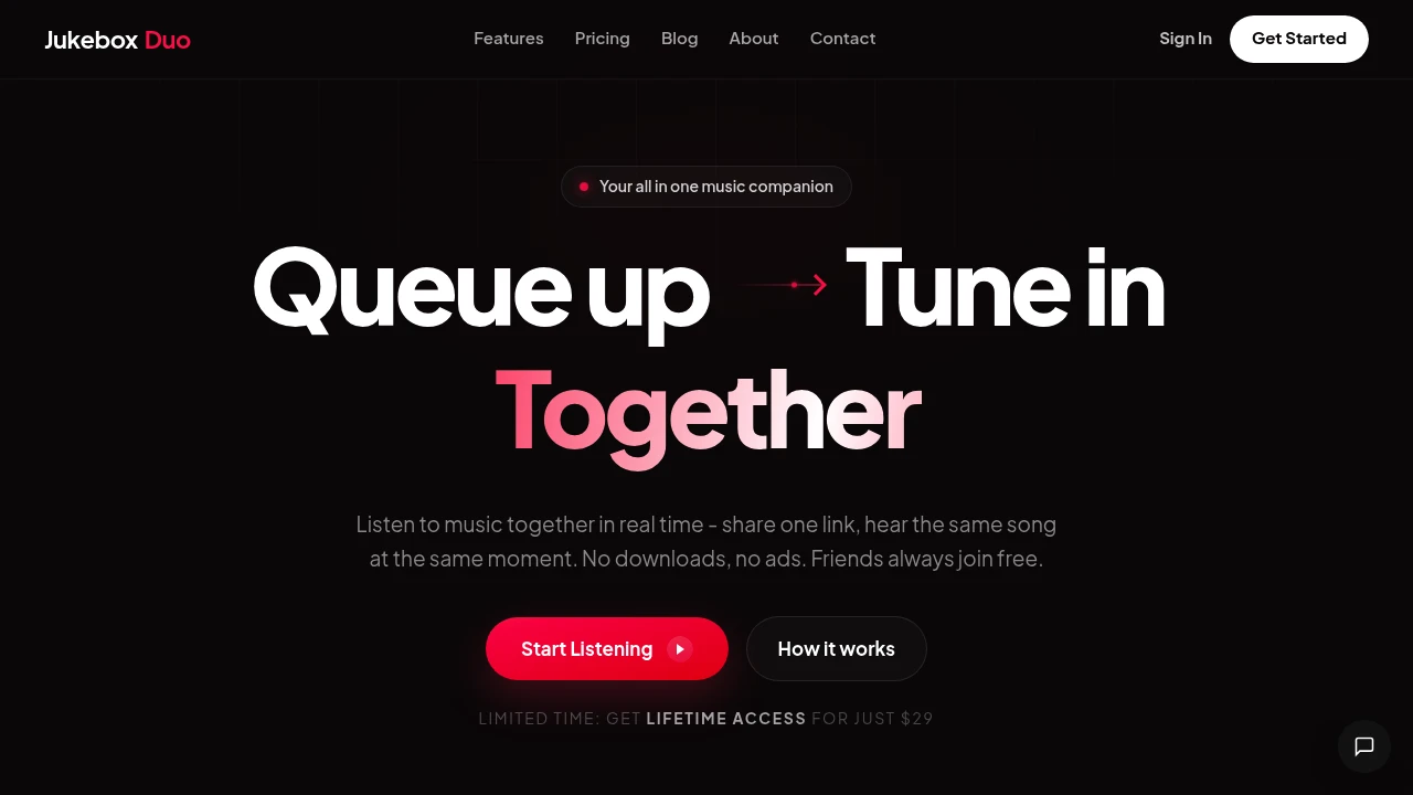 Screenshot of Jukebox Duo website