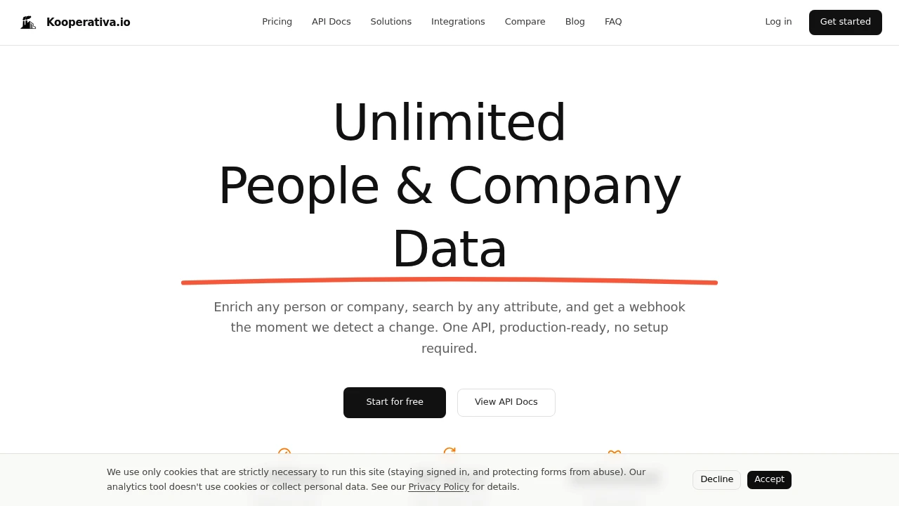 Screenshot of Kooperativa website