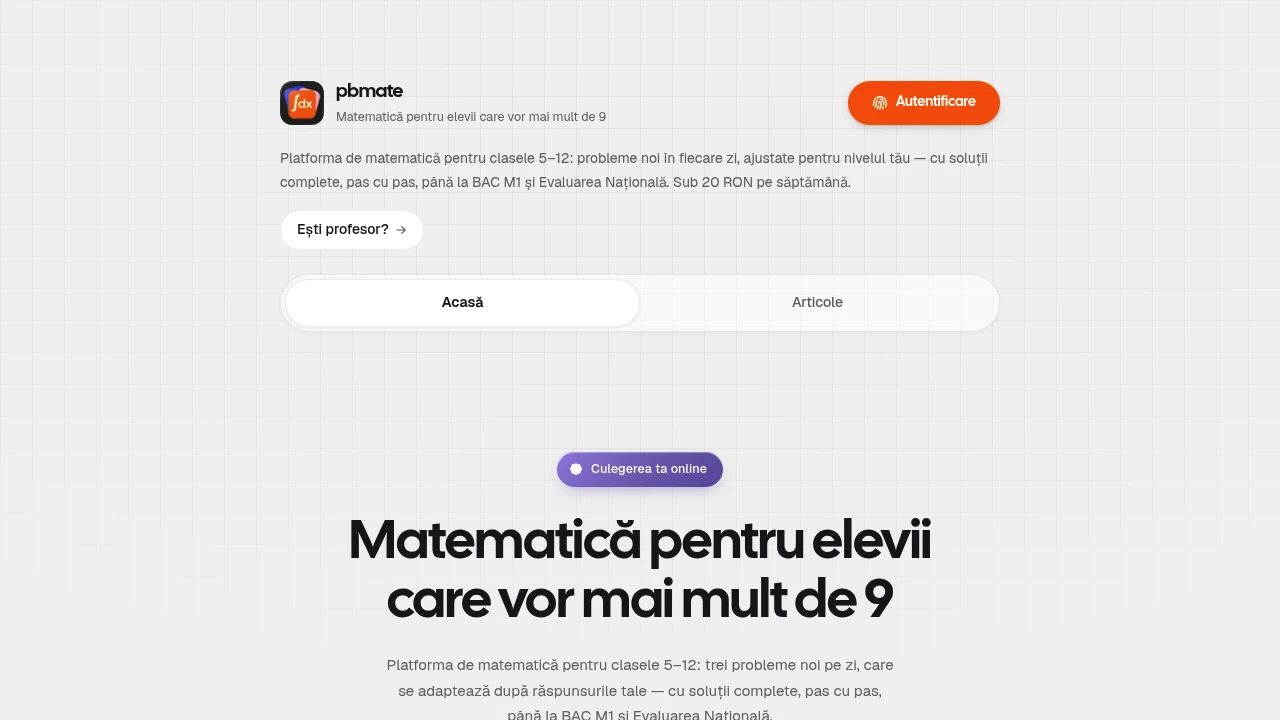 Screenshot of pbmate website