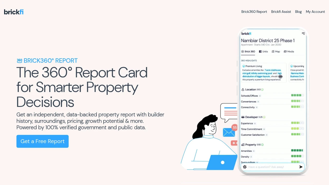 Screenshot of BrickFi website