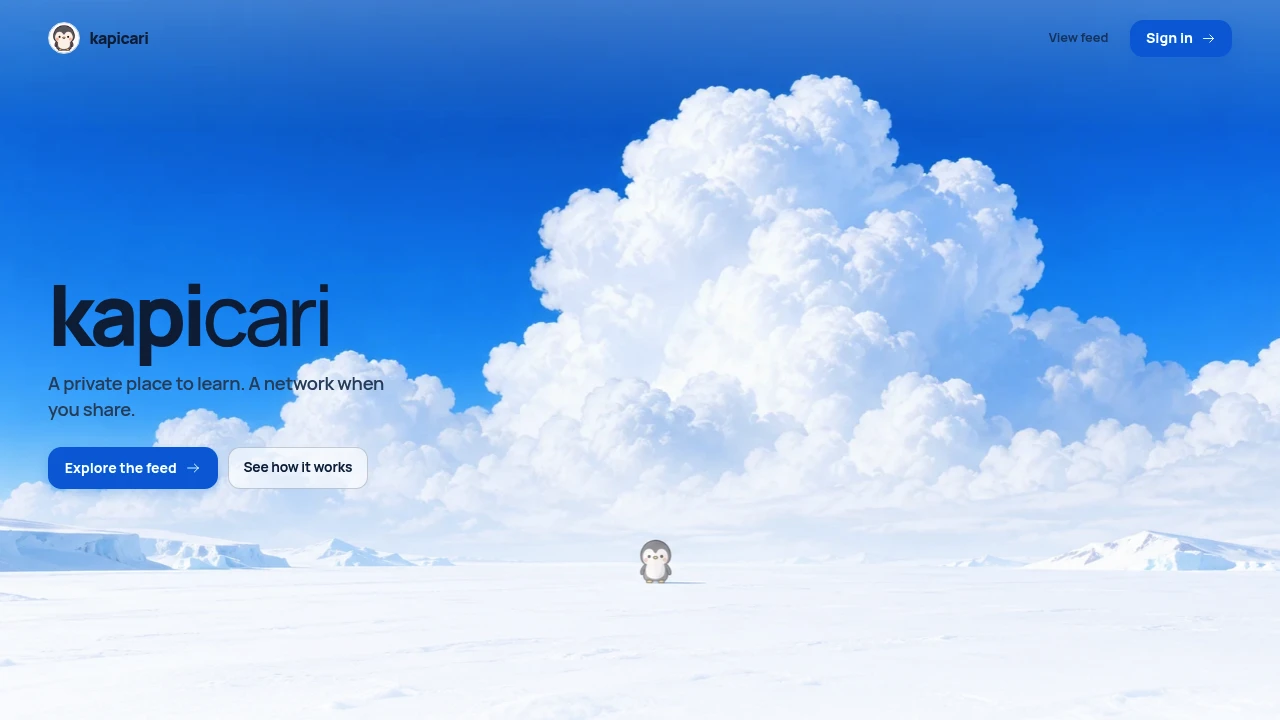 Screenshot of kapicari website