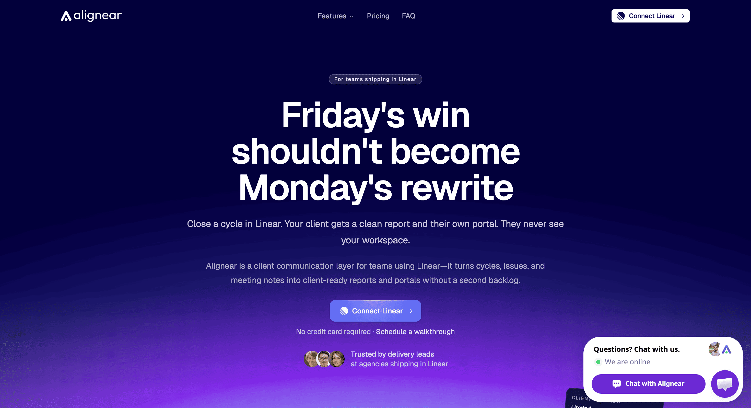 Screenshot of Alignear website