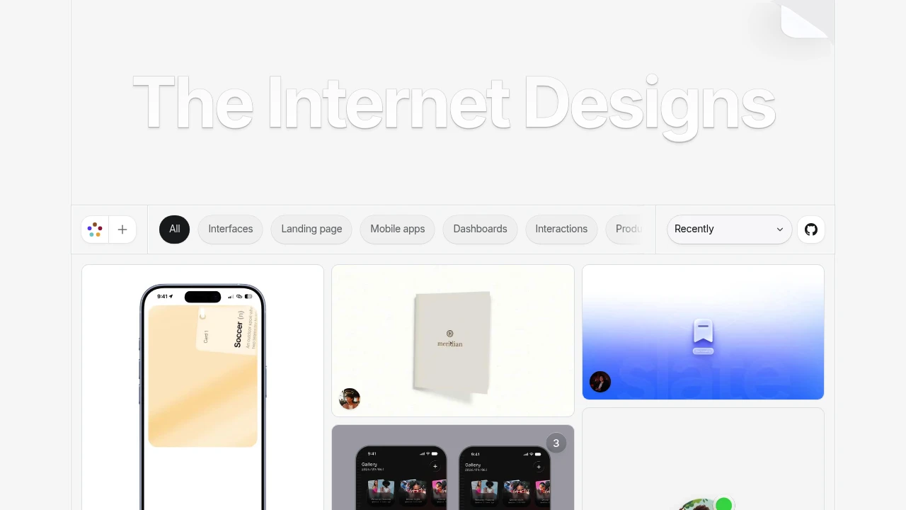 Screenshot of The Internet Designs website