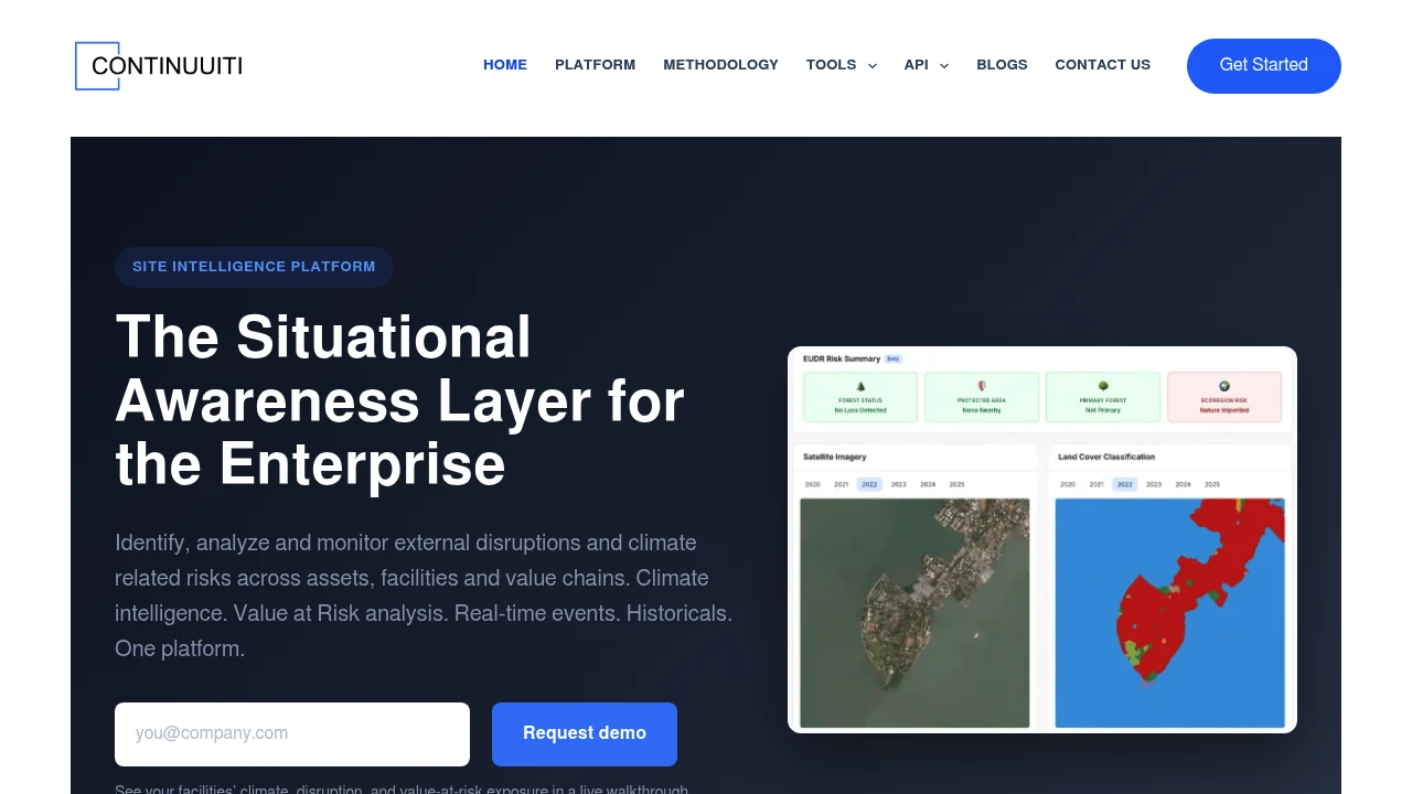 Screenshot of Continuuiti website