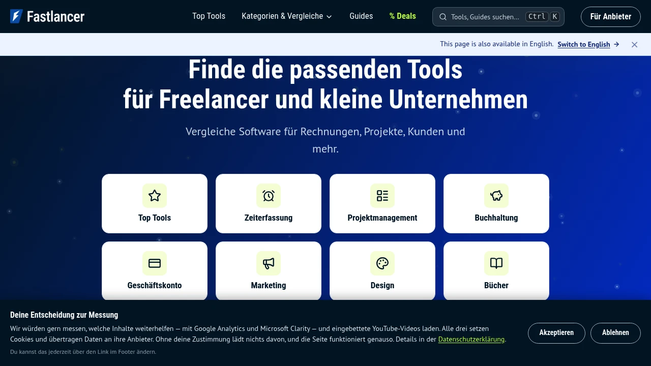 Screenshot of Fastlancer website