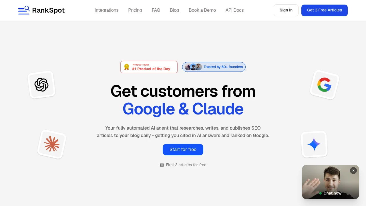 Screenshot of RankSpot website