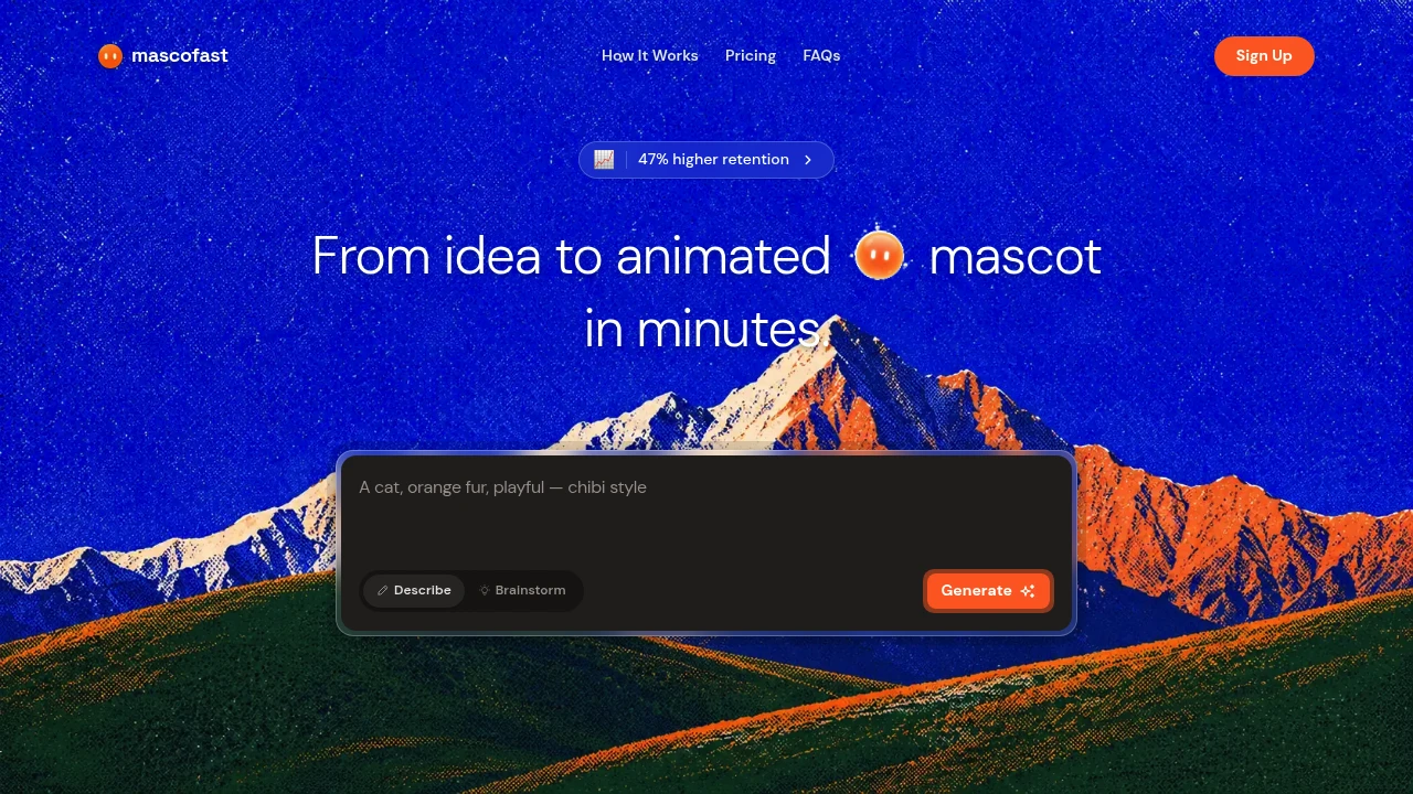 Screenshot of Mascofast website