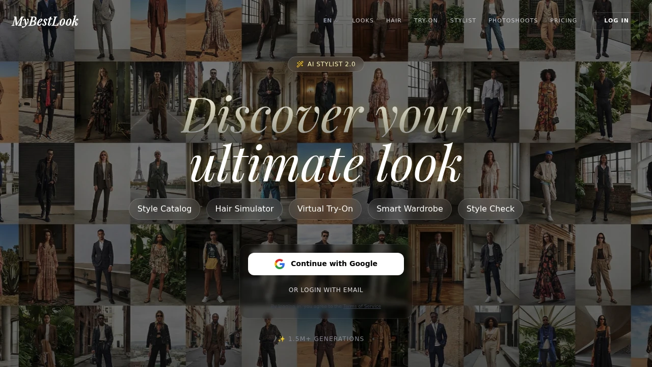 Screenshot of MyBestLook website