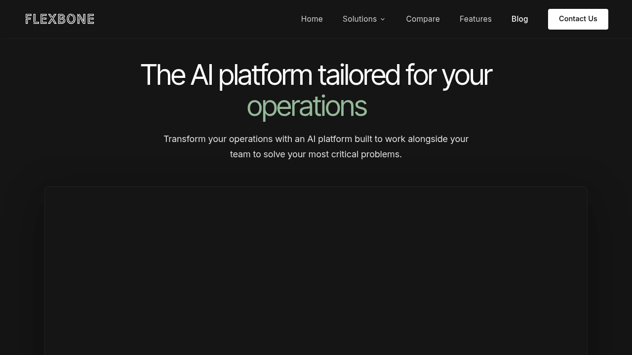 Screenshot of Flexbone website