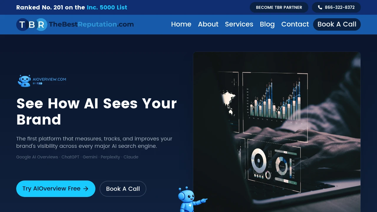 Screenshot of AIOverview by TBR website