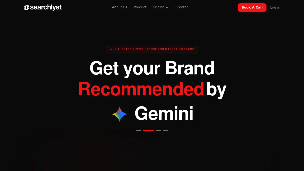 Screenshot of Searchlyst website