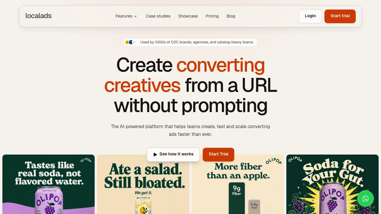 Screenshot of LocalAds website