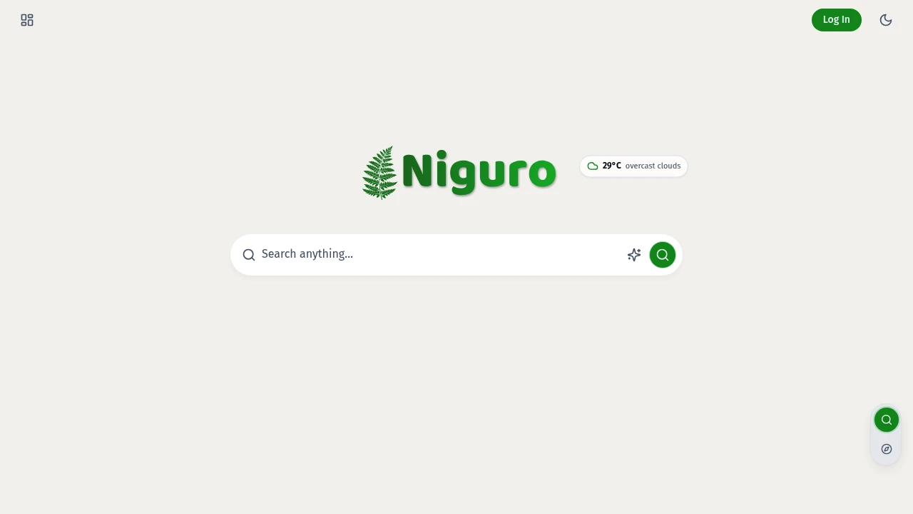 Screenshot of Niguro website